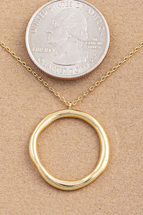 Gold Dipped Halo Necklace (18k)