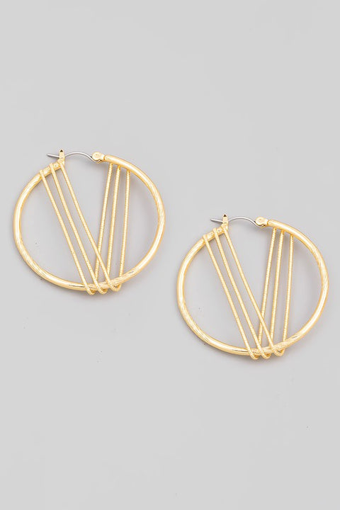 "Very V" Statement Hoops (Gold)