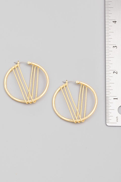 "Very V" Statement Hoops (Gold)