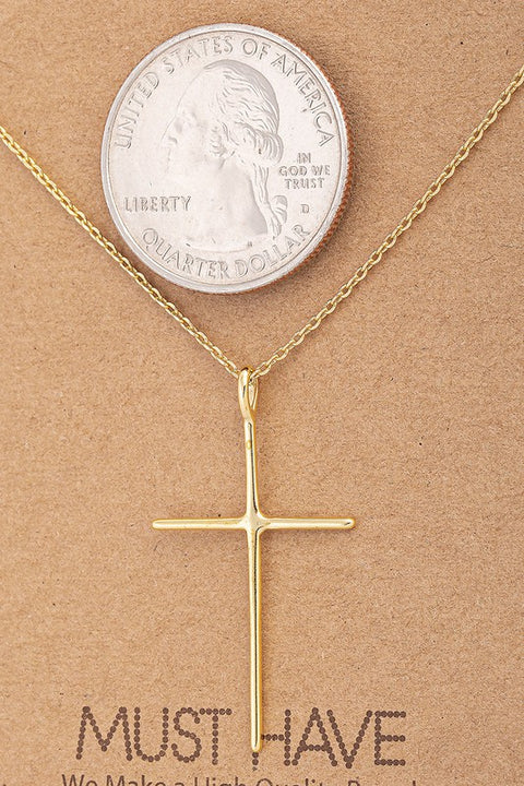Gold Dipped Cross Necklace (18k)