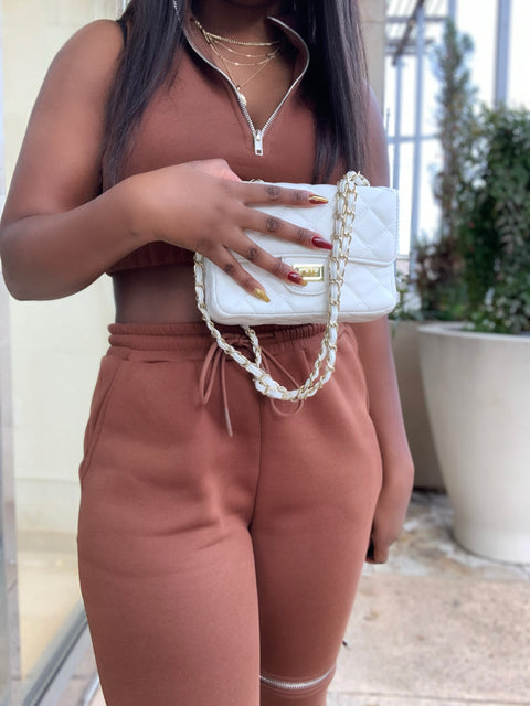 "Chocolate Bomb" Jogger Set (Brown)