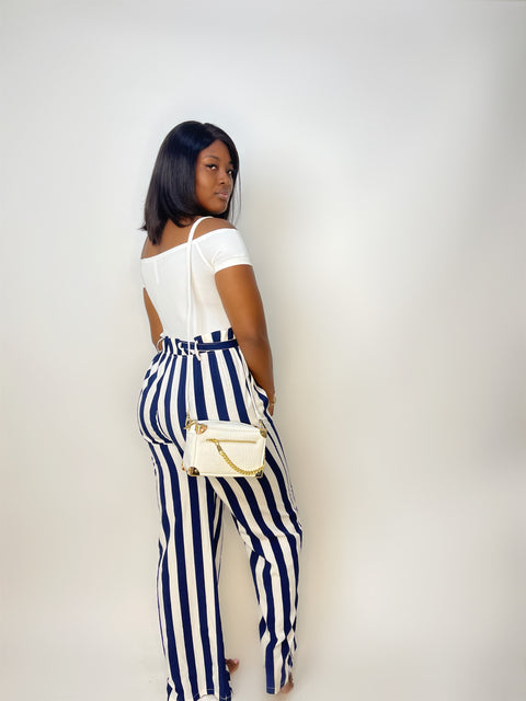"Vacation Vibes" Striped Jumpsuit (Multi)