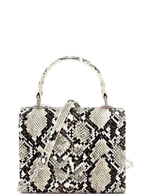 "Snakeskin Lux" Leather Bag (Multi)