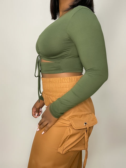"What Waist" Windbreaker Skirt (Mocha)